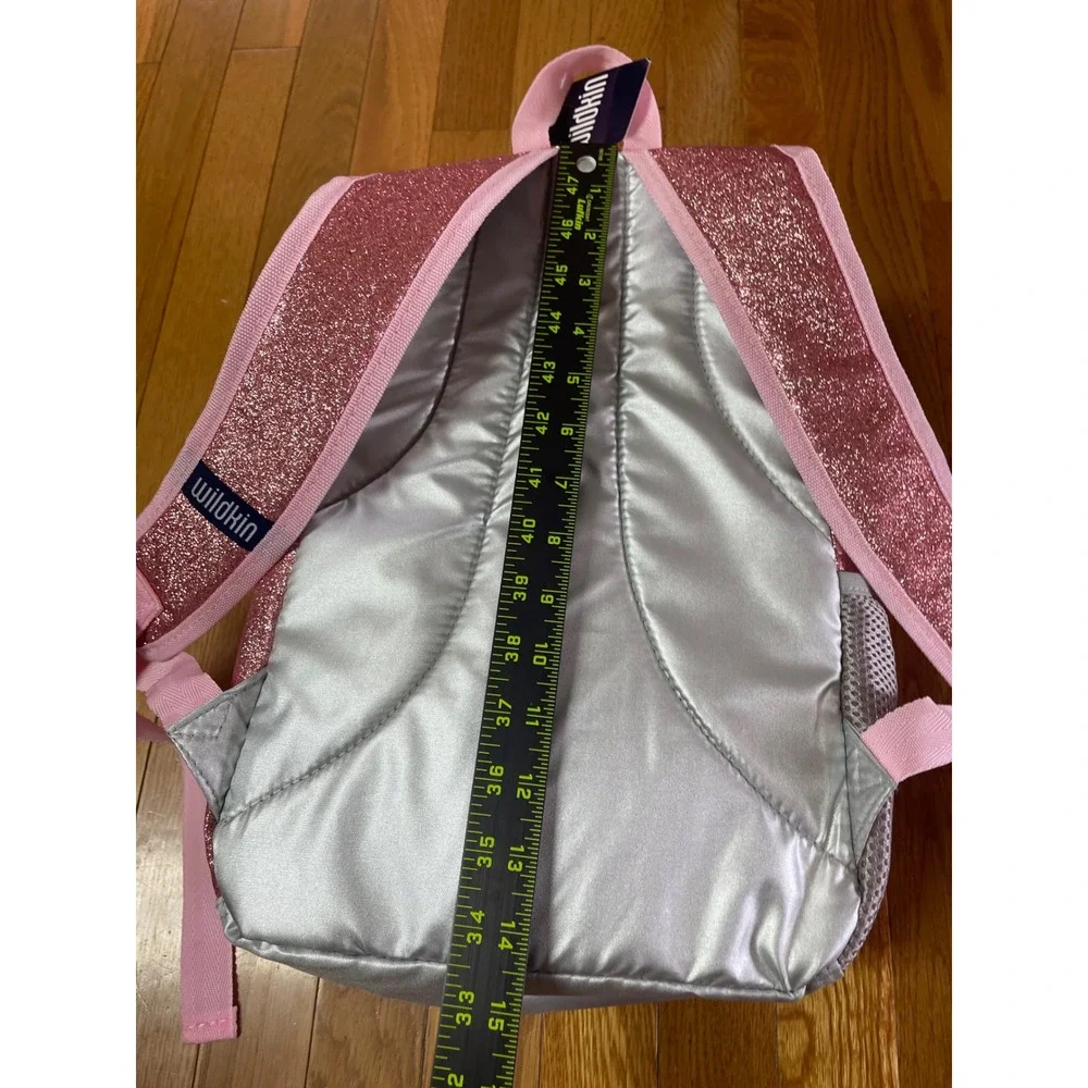 Wildkin‎ Pink Glitter Backpack Kids School Bag Shimmer Sparkle 15 Inch NWT